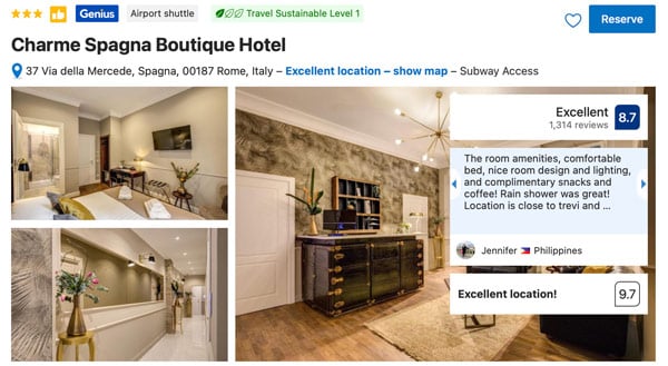 Charme Spagna Boutique 3 Star Hotel in Rome