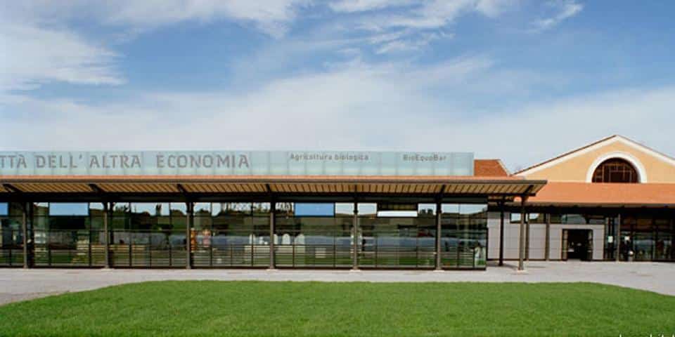 Citta dell'Altra Economia Organic Farmers Market in Rome, Italy