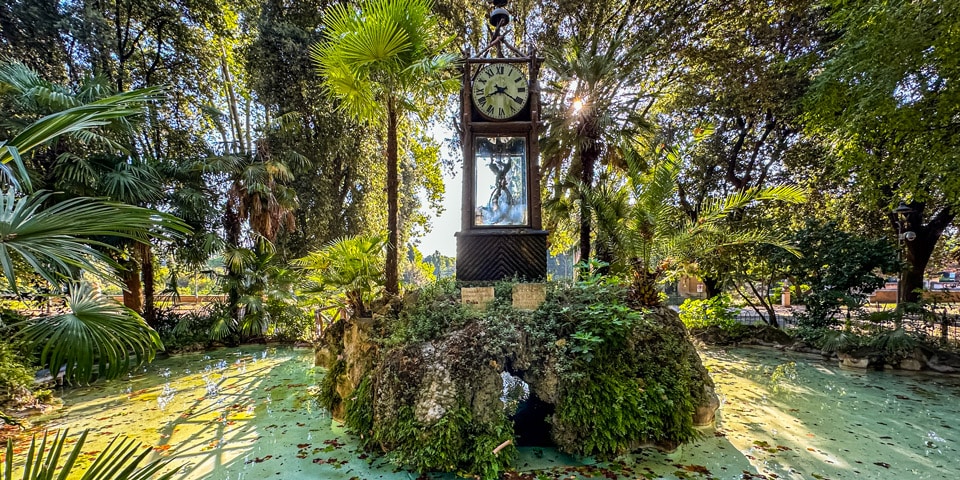 Hydrochronometer - Magische Wasseruhr auf dem Pincio in der Villa Borghese