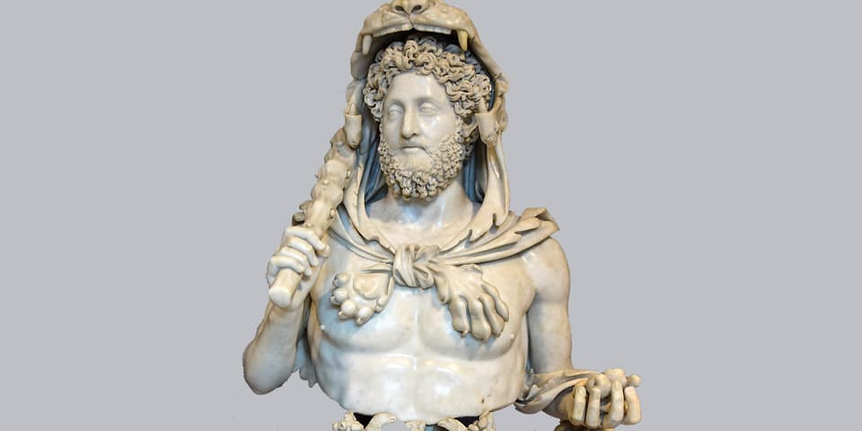 Marmorbüste von Kaiser Commodus als Herkules im Kapitolinischen Museum Rom