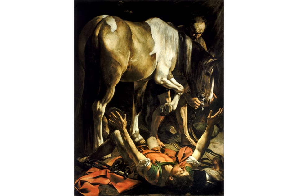 La Conversión en el Camino a Damasco Caravaggio Iglesia de Santa Maria del Popolo Roma